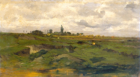 Telepy Károly (1828-1906) Romantic landscape