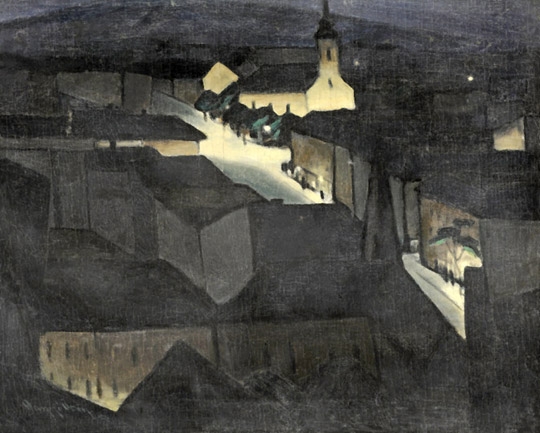 Vaszkó Ödön (1896-1945) Krisztinaváros at night, 1927