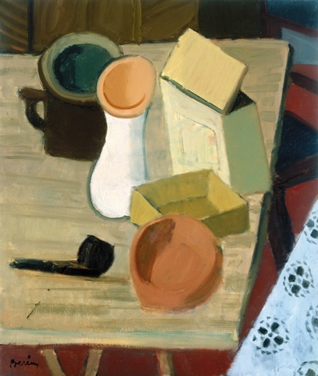 Berény Róbert (1887-1953) Still life with pipe, 1930