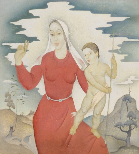 Basilides Barna (1903-1967) Madonna gyermekkel, 1950