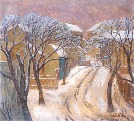 Kádár Béla (1877-1956) Snow covered landscape