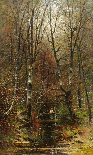 Mednyánszky László (1852-1919) Stream in the forest with bridge