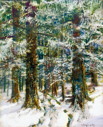 Mednyánszky László (1852-1919) Snowy forest
