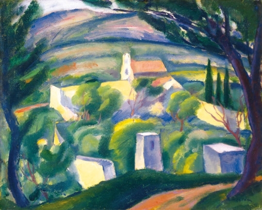 Márffy Ödön (1878-1959) Village on the hillside, around 1912
