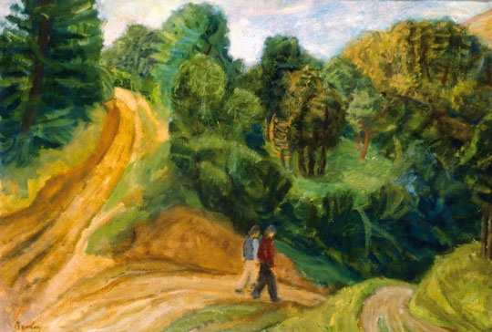 Berény Róbert (1887-1953) Cross-road in the forest