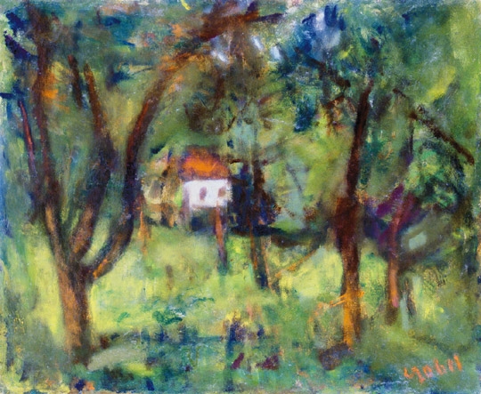 Czóbel Béla (1883-1976) Garden in Szentendre, from the 1940s