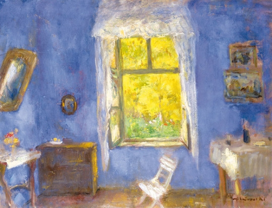 Iványi Grünwald Béla (1867-1940) Kék szoba, 1930-as évek