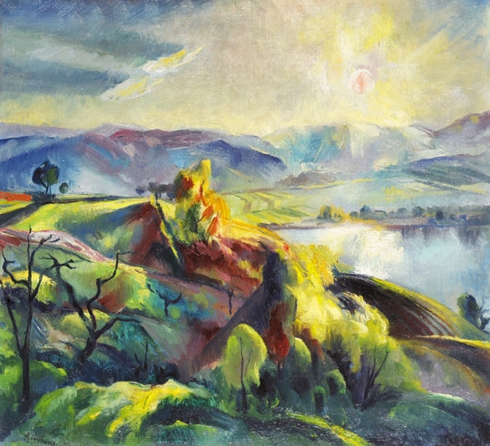 Szőnyi István (1894-1960) Landscape at dawn, 1923
