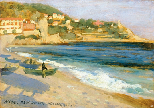 Vaszary János (1867-1939) Beach at Nice (Mont-Boron), 1905