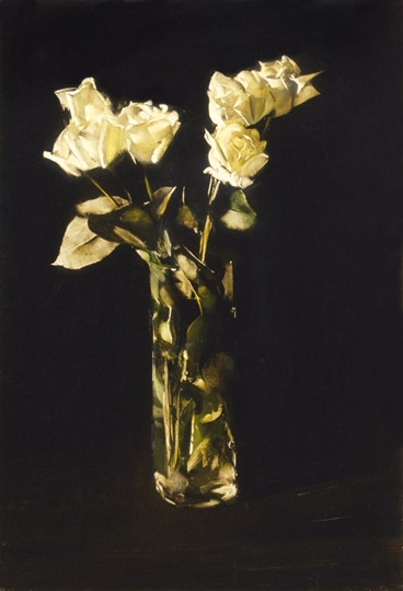 Csernus Tibor (1927-2007) White roses