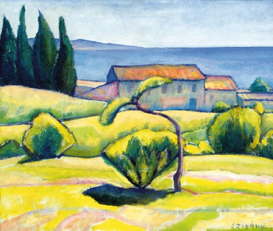 Czigány Dezső (1883-1938) Dél-Francia tájkép, 1926-1930
