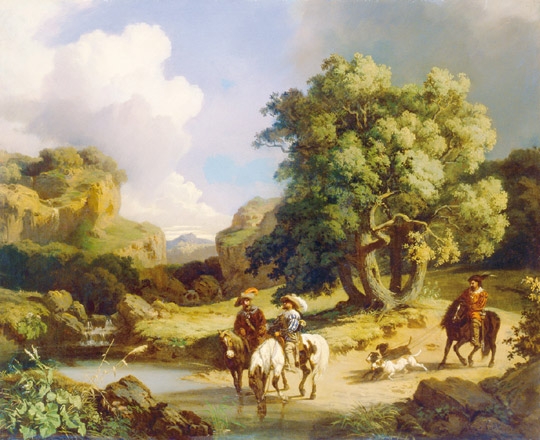 Markó András (1824-1895) Hunting of the lords, 1855