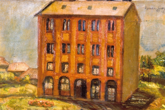 Román György (1903-1981) Városszéli ház, 1957