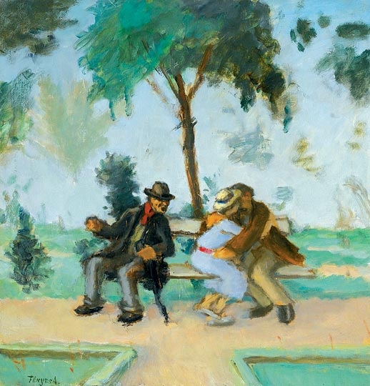 Fényes Adolf (1867-1945) In the Park