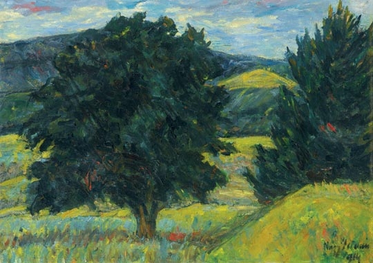 Nagy István (1873-1937) Hilly landscape, 1914