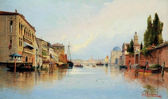 Kaufmann, Karl (1843-1901) Velencei lagúna (Canale Grande)