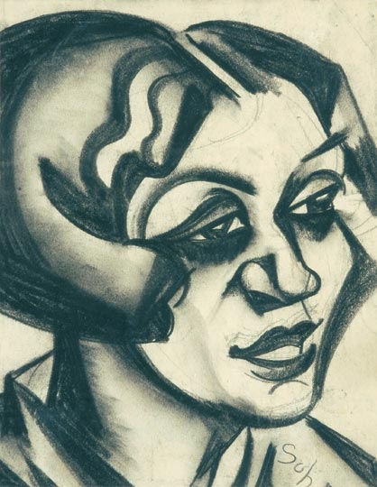 Scheiber Hugó (1873-1950) Woman Portrait (Fragment)