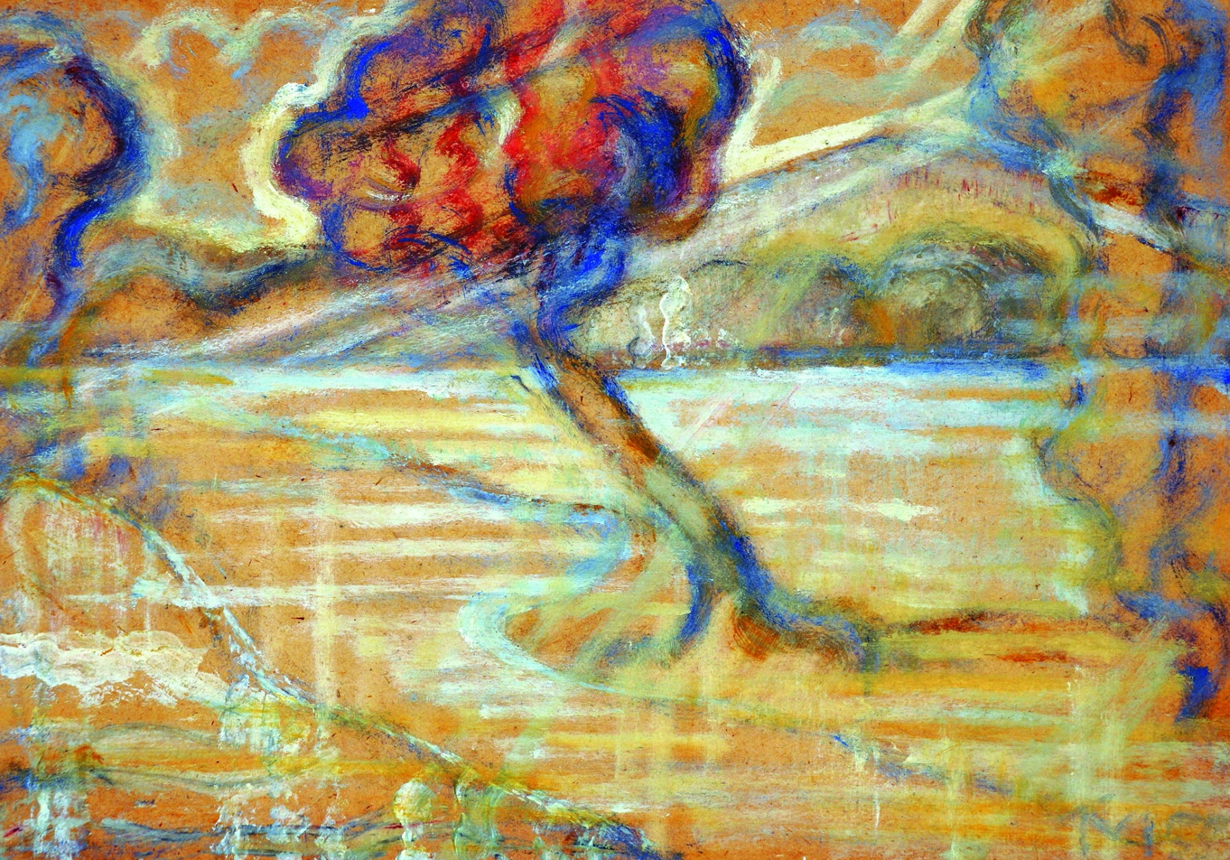 Tóth Menyhért (1904-1980) Storm over the Desert, 1955