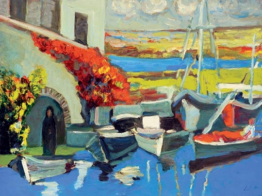 Schéner Mihály (1923-2009) Harbour of Rhodosz