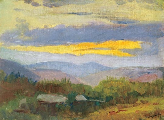 Mednyánszky László (1852-1919) Gloaming landscape (Tátrafüred)
