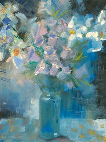 Gyenes Gitta (1888-1960) Lilys in vase, 1955