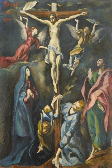Perlrott-Csaba Vilmos (1880-1955) Krisztus halála (El Greco után), 1911