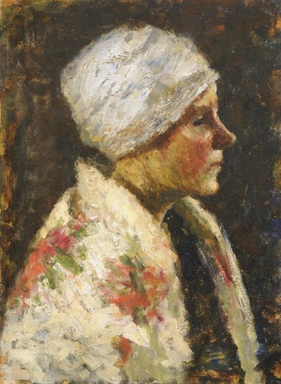 Koszta József (1861-1949) Annuska kendőben