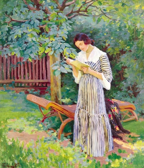 Telkessy Valéria (1870-?) In the Garden, 1907