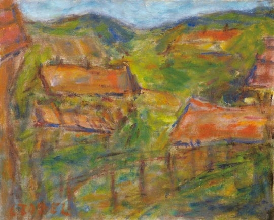 Czóbel Béla (1883-1976) Hillside at Szentendre
