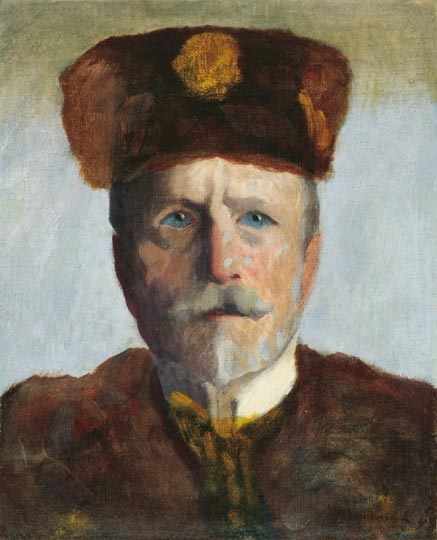 Mednyánszky László (1852-1919) Man in Fur Cap
