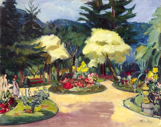 Tibor Ernő (1885-1945) Sunlit Park