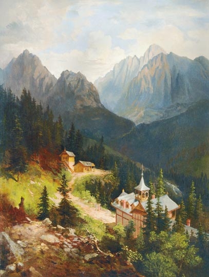 Molnár József (1821-1899) Highland Landscape