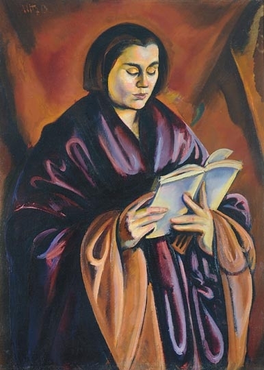 Uitz Béla (1887-1972) Woman Reading, 1918-1919