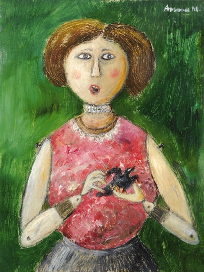 Anna Margit (1913-1991) Woman with a Bird, 1974