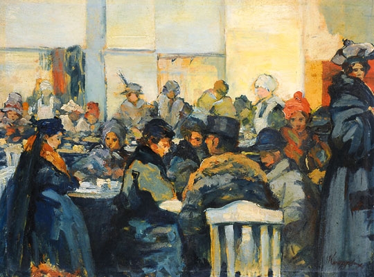 Knopp Imre (1867-1945) Kávéházban