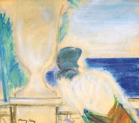 Vaszary János (1867-1939) Woman on the Balcony