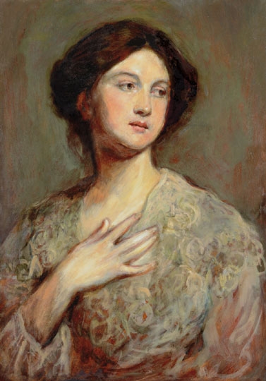 Székely Bertalan (1835-1910) Női portré