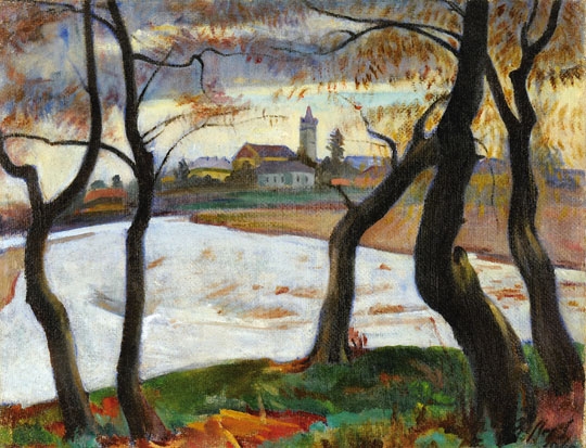 Ziffer Sándor (1880-1962) On the Bank of the Zazar at Autumn, 1940