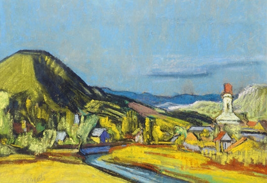 Jándi Dávid (1893-1944) Panorama of Nagybanya