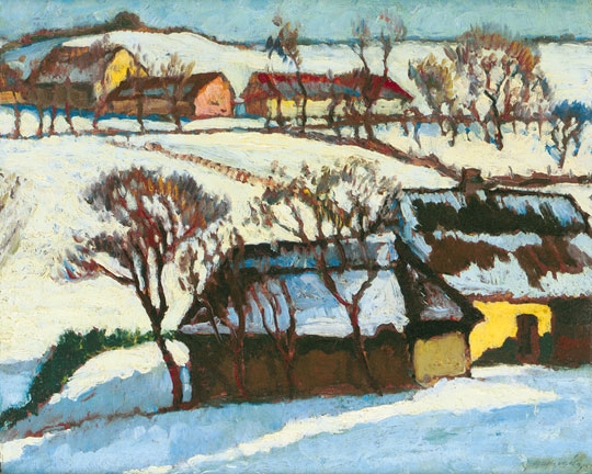 Balla Béla (1882-1965) Snowy Landscape