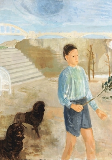 Bernáth Aurél (1895-1982) Játszó fiú (Játszó gyermek), 1933