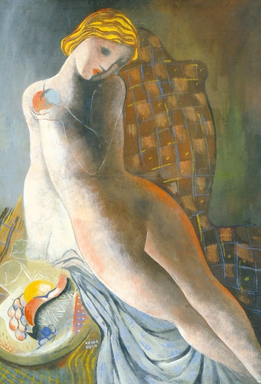 Kádár Béla (1877-1956) Woman Nude with an Apple