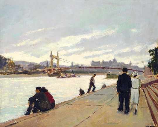 Guzsik Ödön (1902-1954) On the Quay