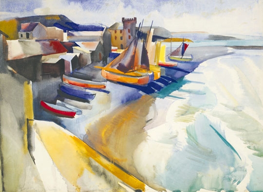 Aba-Novák Vilmos (1894-1941) Italian Harbour, 1929