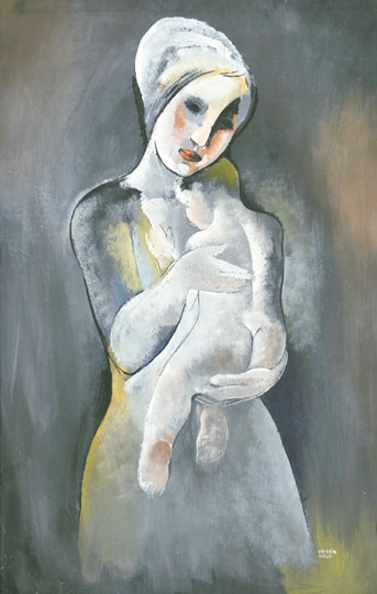 Kádár Béla (1877-1956) Mother with her Child