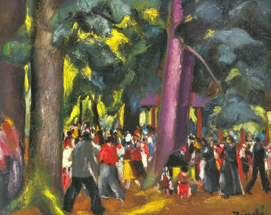 Jándi Dávid (1893-1944) Revelers in the Grove