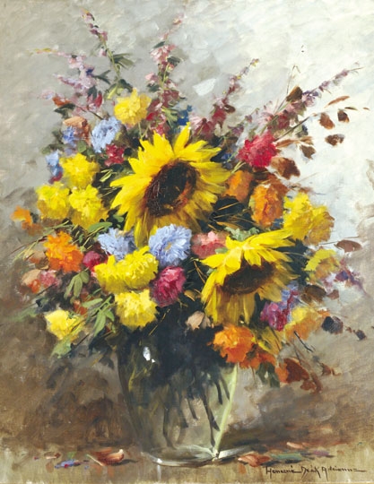 Henczné Deák Adrienne (1890-1956) Virágcsendélet