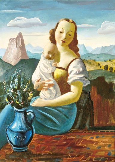 Molnár C. Pál (1894-1981) Madonna with her Child