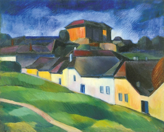 Kmetty János (1889-1975) Tabáni színes házak