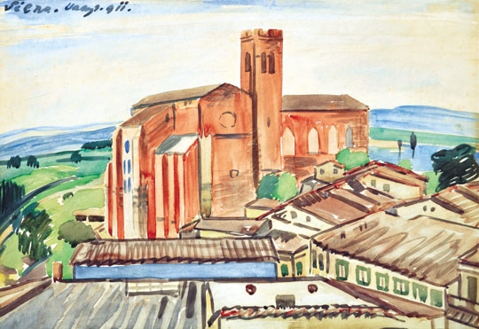 Vaszary János (1867-1939) San Domenico, Siena, 1911